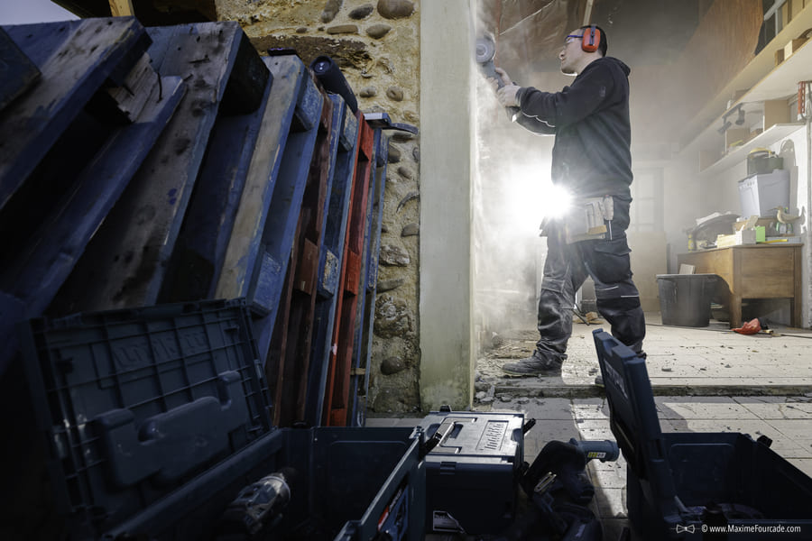 Photos du chantier de Tournay,  remplacement de toutes les menuiseries.
